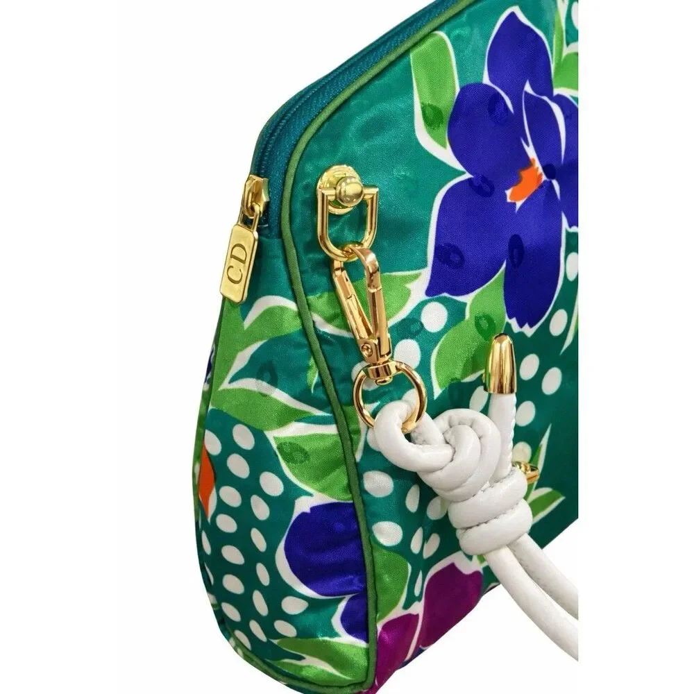 Vintage Christian Dior Floral GWP Pouch Converted Crossbody Bag Authentic NEW